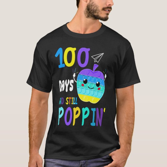 T-shirt 100 jours d'école pour garçons filles Fidget Popit (Devant)