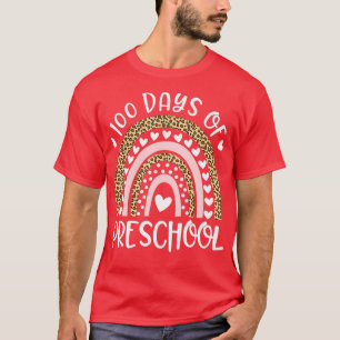 T-shirt 100 Jours d'école pour l'enseignant préscolaire Ra