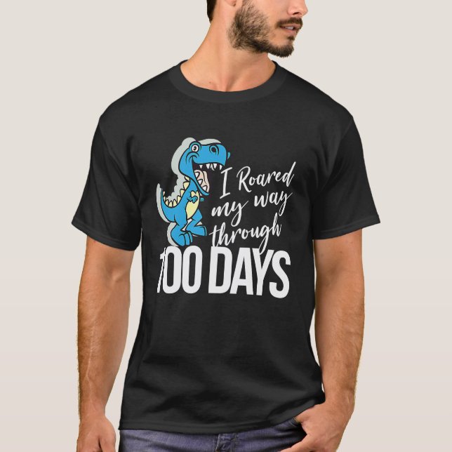 T-shirt 100 Jours D'école Pour Les Élèves Enseignants Enfa (Devant)