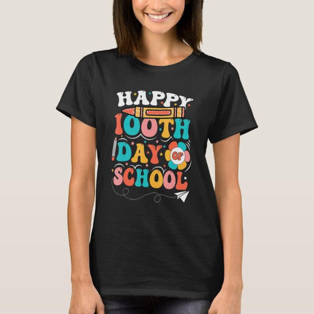 T-shirt 100 Jours D'école Pour Les Enfants De L'enseignant (Devant)