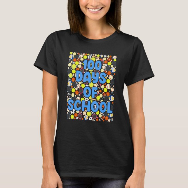 T-shirt 100 Jours D'école Pour Les Enfants Enseignant Base (Devant)