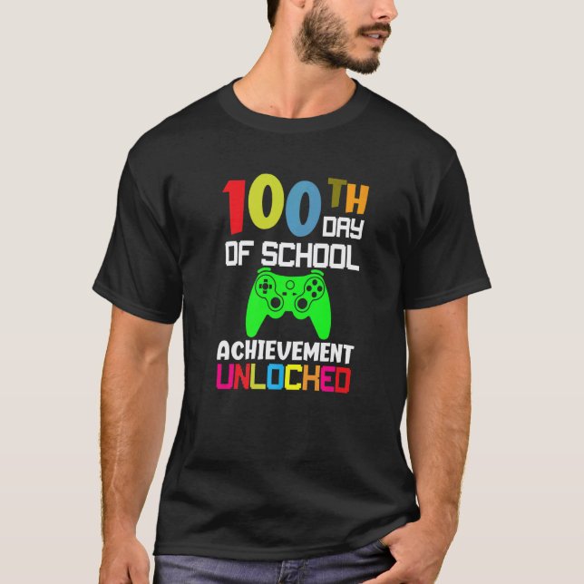 T-shirt 100 Jours D'école pour les Enfants et l'Enseignant (Devant)
