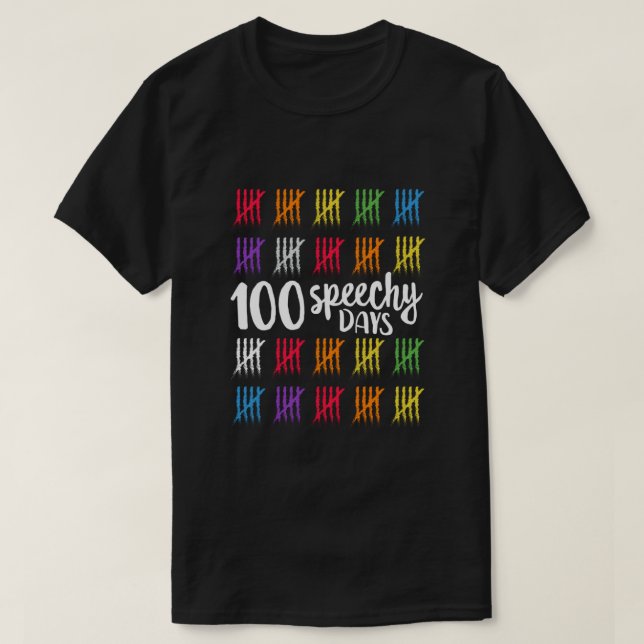 T-shirt 100 jours d'école pour SLP SLPA Thérapie vocale Sp (Design devant)