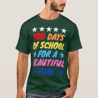 T-shirt 100 jours d'école pour une belle fille