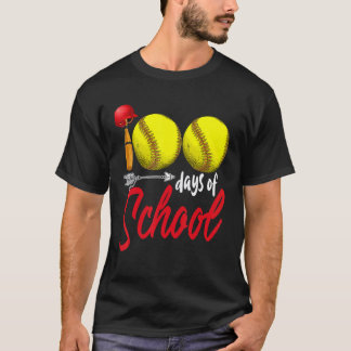 T-shirt 100 Jours d'École Prof de Softball Enfants 100ème