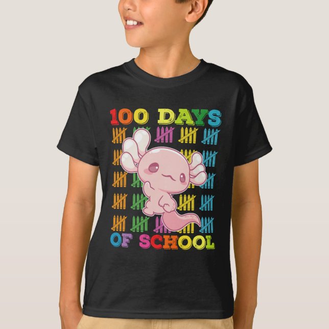 T-shirt 100 jours d'école Professeur Axolotl (Devant)