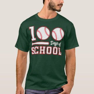 T-shirt 100 jours d'école professeur de baseball enfants 3