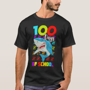 T-shirt 100 Jours D'École Requins Garçons Filles 100 Jours
