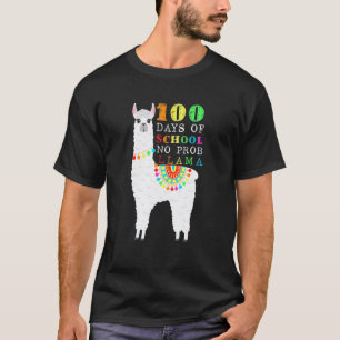 T-shirt 100 Jours D'école Sans Problème Lama Drôle 100ème