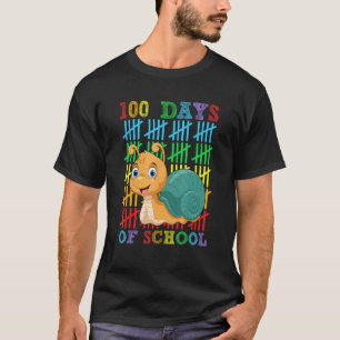 T-shirt 100 Jours d'école Snail Boys Girls 100e Jour Scho