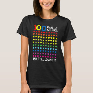 T-shirt 100 Jours D'École Toujours Aimer Il Coeur 100ème D