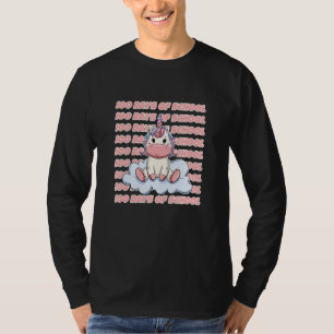 T-shirt 100 Jours D'École Unicorn Mignonnes Filles