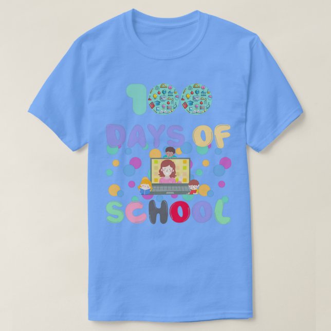 T-shirt 100 jours d'école virtuelle 100 jours d'école 3 (Design devant)