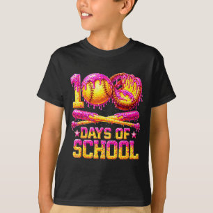 T-shirt 100 jours dégoulinants de softball de glace de l'é