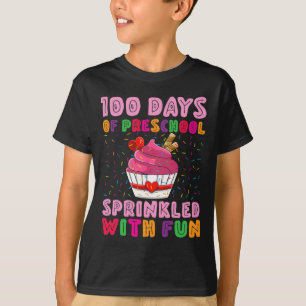 T-shirt 100 Jours D'Enfants D'Âge Préscolaire Parsemés De 