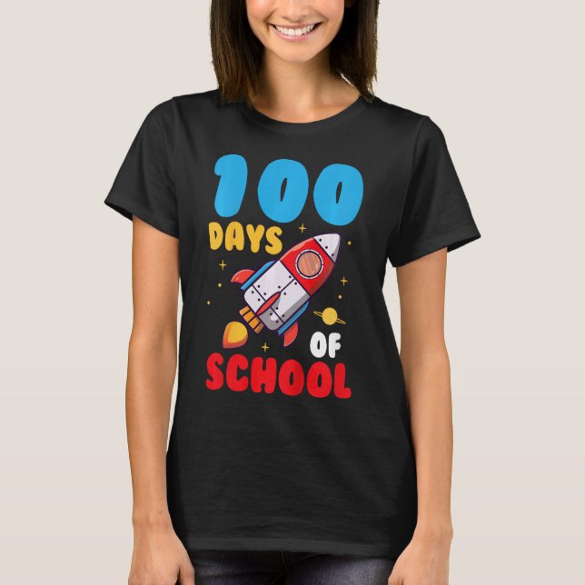T-shirt 100 Jours D'Enfants Scolaires 100E Jour D'École (Devant)