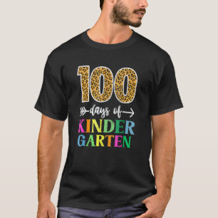 T-shirt 100 Jours D'enseignant D'école Maternelle Léopard