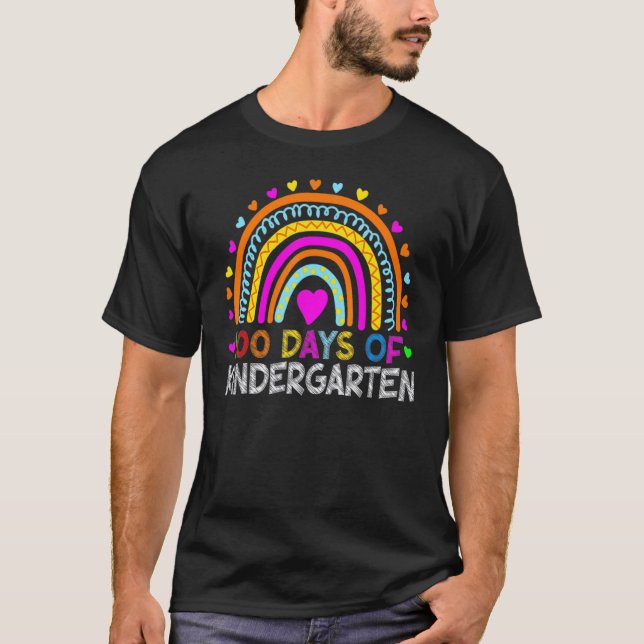 T-shirt 100 Jours D'enseignant D'école Maternelle Plus Int (Devant)