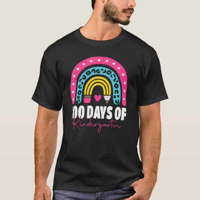 T-shirt 100 jours d'enseignant d'école maternelle plus int (Devant)