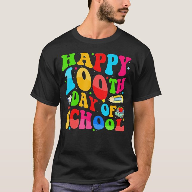 T-shirt 100 Jours D'Enseignant Et D'Étudiant (Devant)