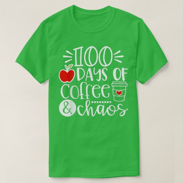 T-shirt 100 Jours D'Enseignant Joyeux 100 Jours D'École (Design devant)