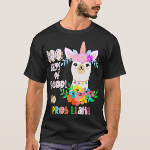 T-shirt 100 Jours D'Enseignant Llama Unicorn Filles Femmes