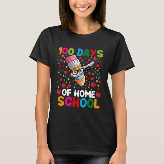 T-shirt 100 Jours D'enseignant Ou Élève Garçons École À Do (Devant)