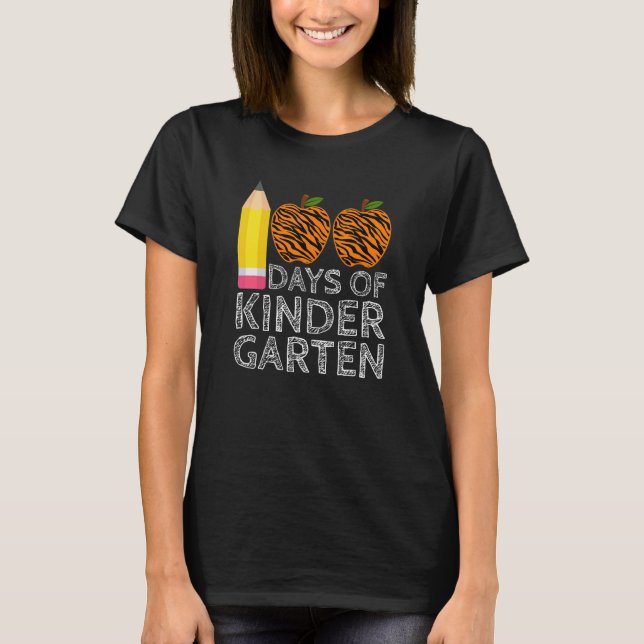 T-shirt 100 jours d'enseignants de maternelle Joyeux 100e  (Devant)
