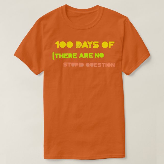 T-shirt 100 jours d'enseignants disent 1 (Design devant)