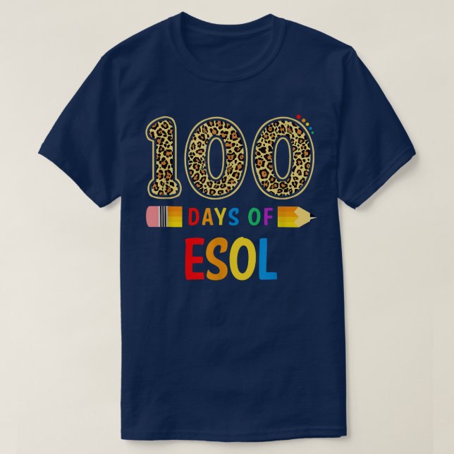 T-shirt 100 Jours D'Esol Enseignant Ou Étudiant 100E Jour  (Design devant)