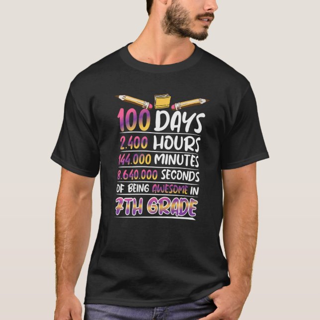 T-shirt 100 jours d'être génial 7e année Premium (Devant)