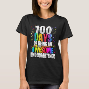 T-shirt 100 jours d'être un superbe jardin d'enfants 100e