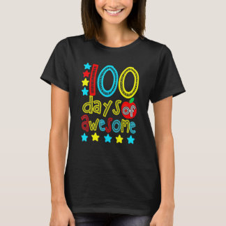 T-shirt 100 jours d'incroyable 100e jour d'école enseignan