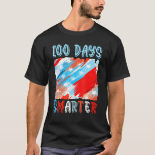 T-shirt 100 Jours Drapeau américain plus intelligent Joyeu