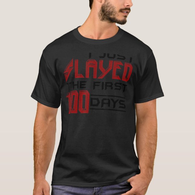 T-shirt 100 Jours Enseignant de l'école primaire (Devant)