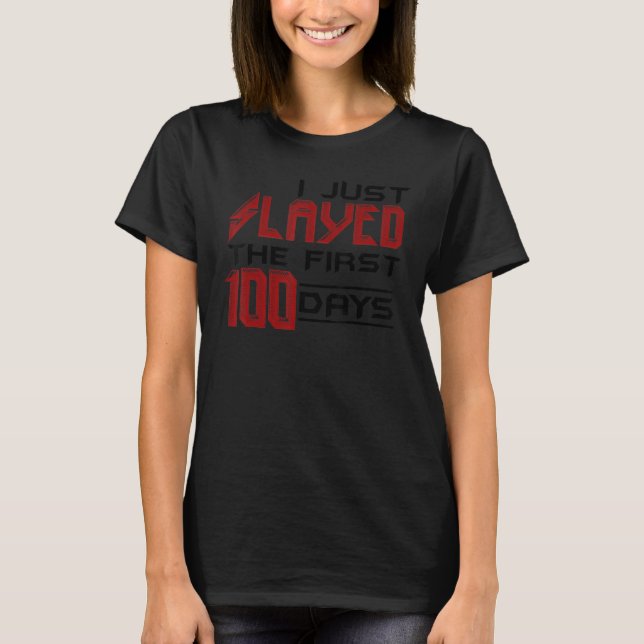 T-shirt 100 Jours Enseignant de l'école primaire (Devant)
