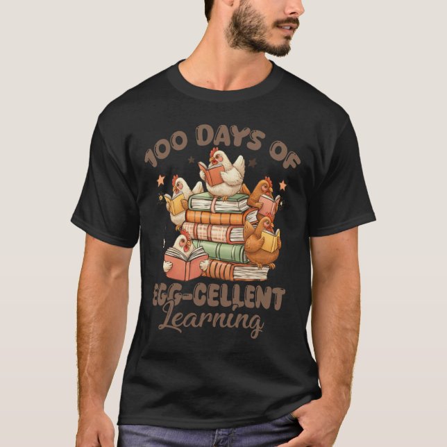 T-shirt 100 Jours Enseignant Egg-stra Plus Intelligent Enf (Devant)