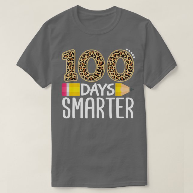 T-shirt 100 jours Enseignant intelligent ou étudiant 100e  (Design devant)