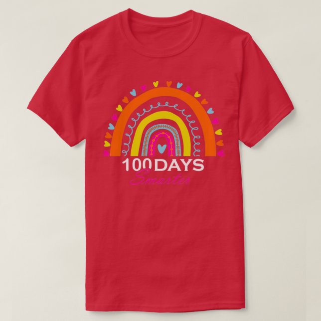 T-shirt 100 jours enseignant plus intelligent 100 jours d' (Design devant)