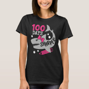 T-shirt 100 Jours Enseignants Sharper Shark Joyeux 100ème 