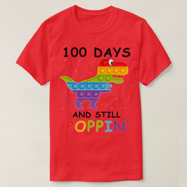 T-shirt 100 Jours et toujours Poppin Saurus jardin d'enfan (Design devant)