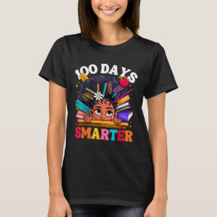 T-shirt 100 Jours Fille Afro Smarter 100ème Jour De L'Écol