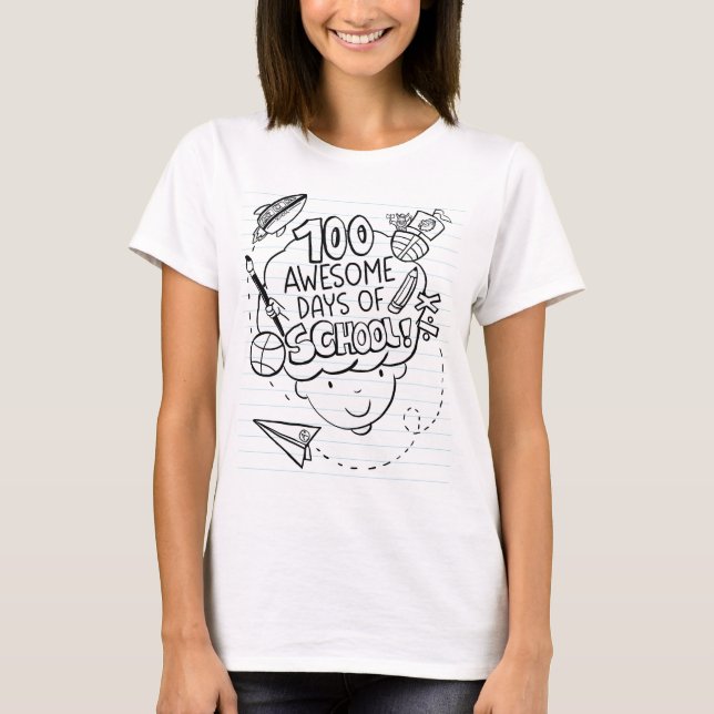 T-shirt 100 jours incroyables d'école (Devant)