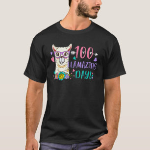T-shirt 100 Jours Incroyables Lama 100e Jour d'École Ensei