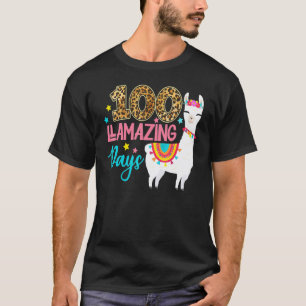 T-shirt 100 Jours Incroyables Lama 100ème Jour D'école Ens