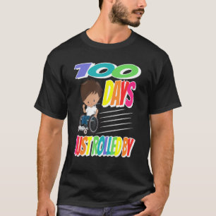 T-shirt 100 Jours juste roulé par - garçon en fauteuil rou