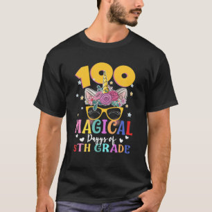 T-shirt 100 Jours Magiques De 5E Année École Face Mignonne