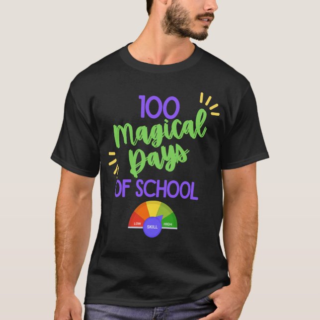 T-shirt 100 Jours Magiques De L'École 100 Jour De L'École (Devant)