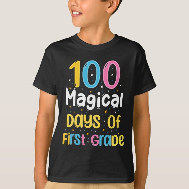 T-shirt 100 Jours magiques de première année 100e Jour de  (Devant)
