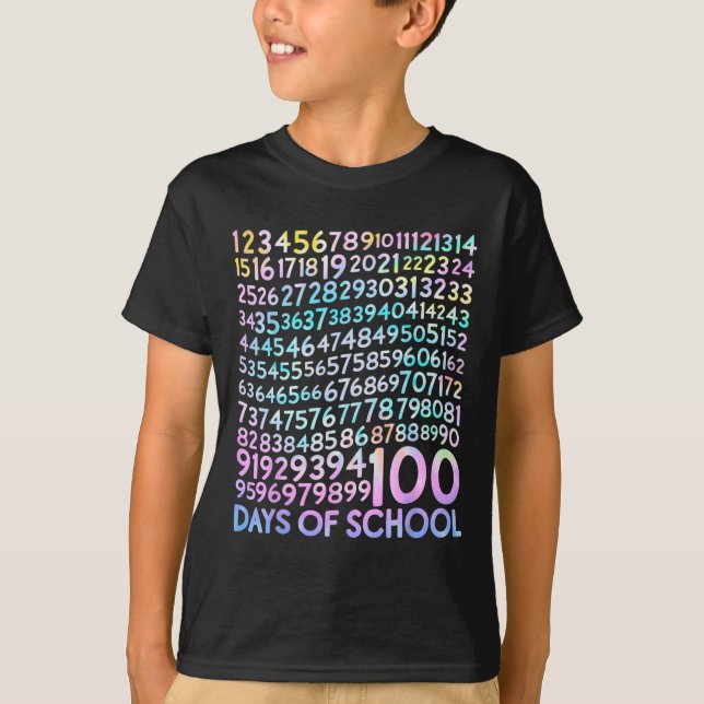 T-shirt 100 Jours Maths Numéros 100e Jour De L'Enseignant (Devant)